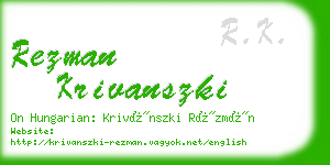 rezman krivanszki business card